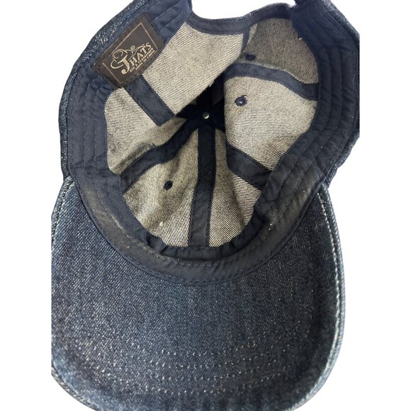 Vintage JHats Denim US Marine Corps Adj Hat Cap Baseball Hook Loop - Picture 5 of 6